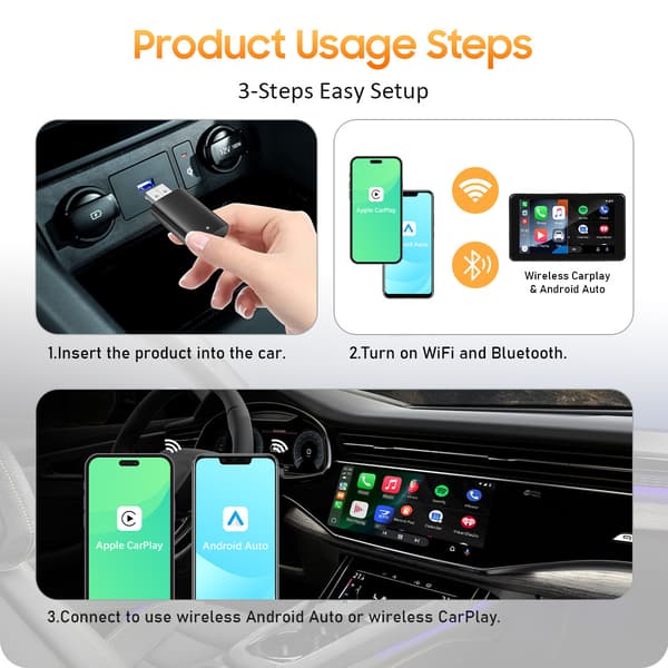 Carplay Langallinen Langattomaksi Adapteri Android Auto Kaksi Yhdessä