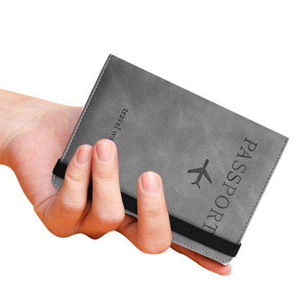 RFID Passfodral Korthållare PU Läder Rosa