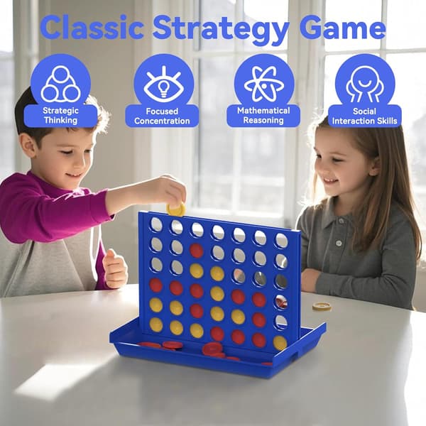 Fire på stribe spil, Montessori legetøj til børn, multiplayer brætspil (medium størrelse)