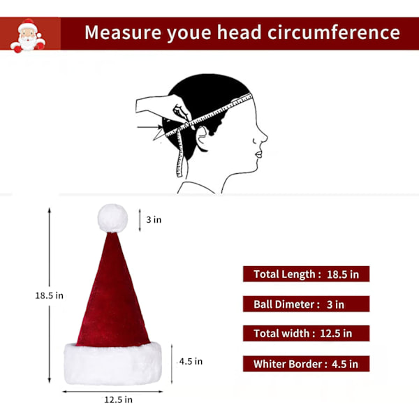 Julehat, Unisex Plys Julehat (rød)