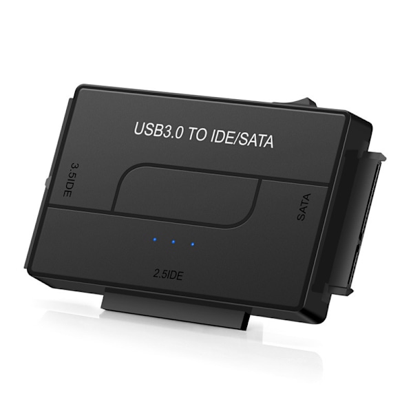SATA/IDE till USB 3.0 Hårddisk Kortläsare Adapter - Stödjer 2.5/3.5\" HDD SSD, 5.25\" CD/DVD-enhet