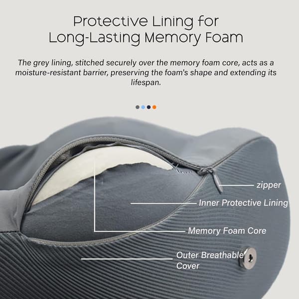 Nackkudde Memory Foam Portabel U-formad Resekudde 360° Nackstöd Kudde För Barn (Rosa)