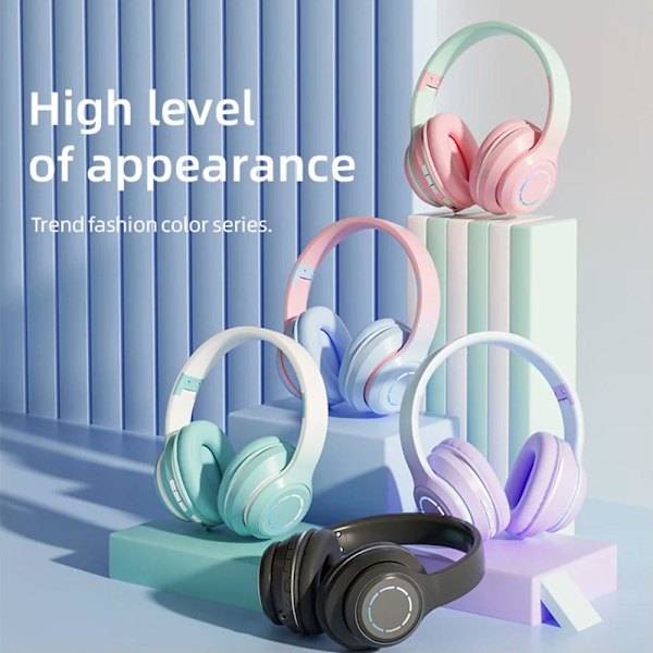 True Wireless Bluetooth Hörlurar Barn Trådlösa Bluetooth Hörlurar Snygga Söta Hörlurar Rosa