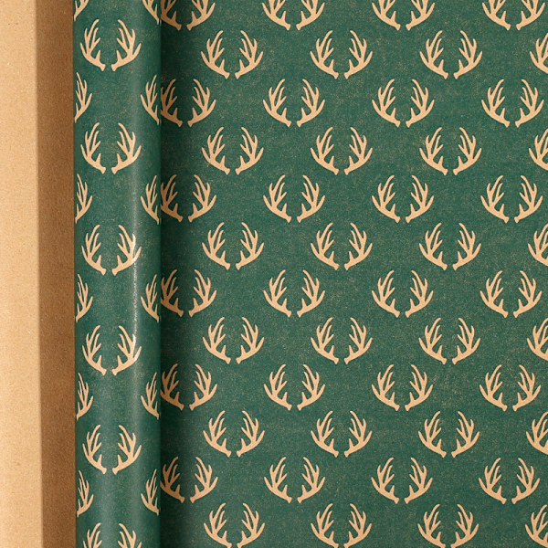 Julklappspapper älg horn mönster papper (43CMX 300CM)