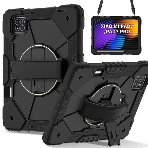 Etui til Xiaomi Ipad 7 Pro 11,2-tommer med penholder (Sort-Grøn)