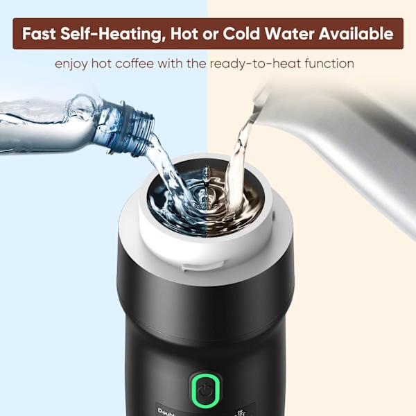 Bärbar Kaffemaskin 3 I 1 Elektrisk USB Uppvärmbar Koncentrerat Pulver Kapsel Dubbel Användning Silver