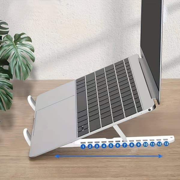 Laptop stand Justerbar højde foldbar (sort)