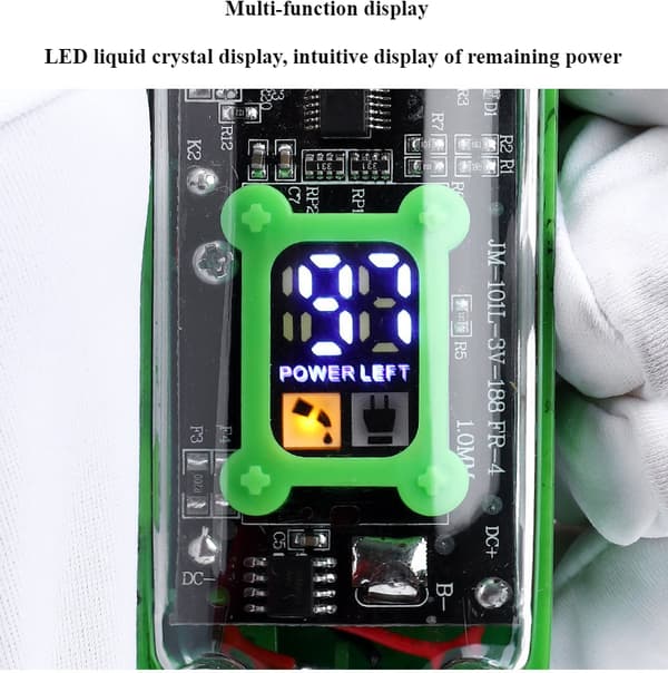 Professionel trådløs elektrisk hårklipper til mænd med LED-display blå