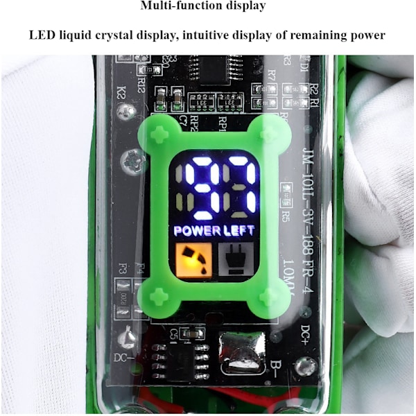 Professionell sladdlös elektrisk hårklippare för män med LED-display gul