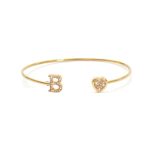 Brevarmband, 18K guldpläterad armring (B)