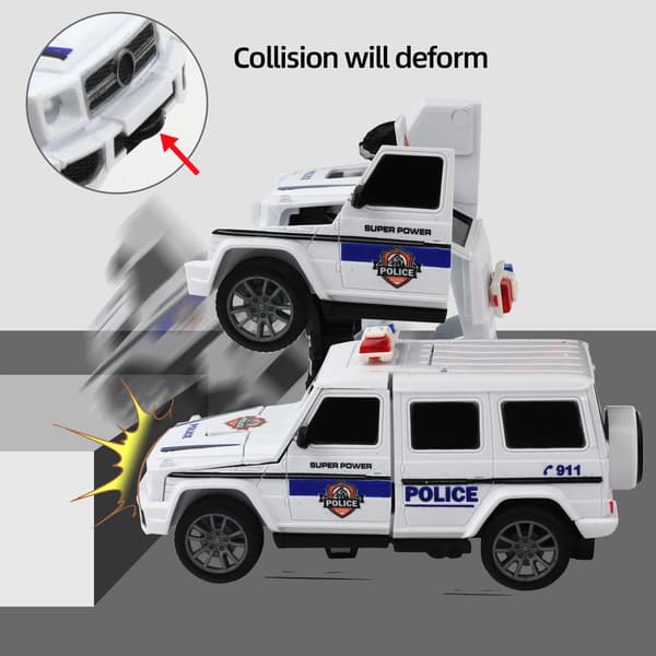 Legetøjsbil Mini Big G Transformerende Robot er (Hvid)