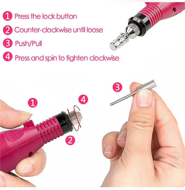 Bærbart neglekunst manicure sæt USB poleringssæt