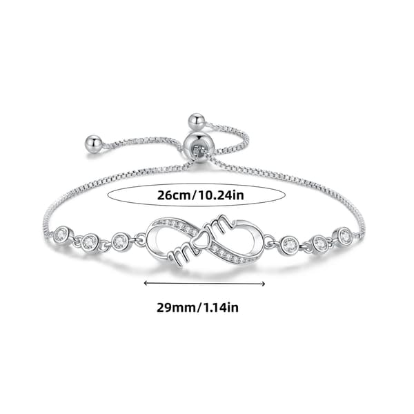 Armband, oändlig kärleksslinga, justerbart, Presenter till dotter