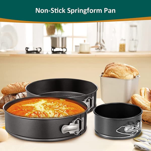 Kakeformsett, non-stick rund bakeform med avtakbar bunn