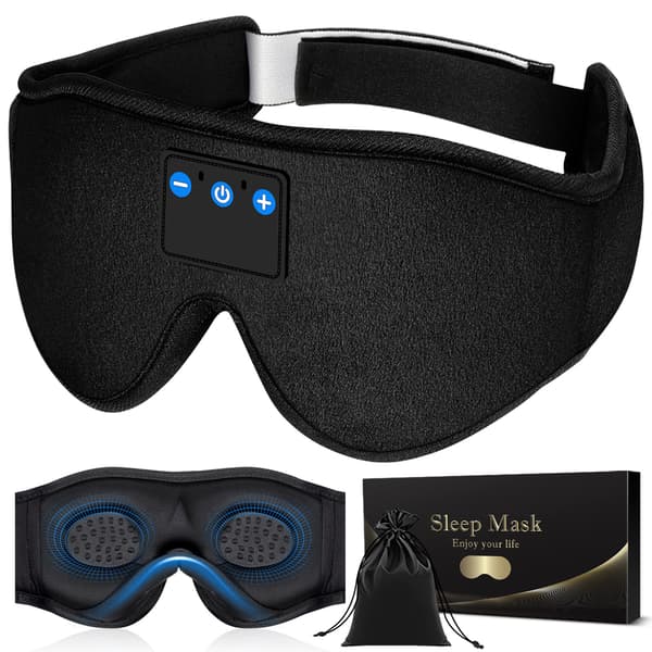 5.4 Bluetooth Øyemaske Memory Foam Sett Musikk Søvn Øyemaske Øre