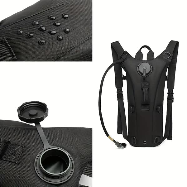 Tactical Hydration Pack -vesireppu 3L BPA-vapaalla nesteytysrakolla (Khaki)
