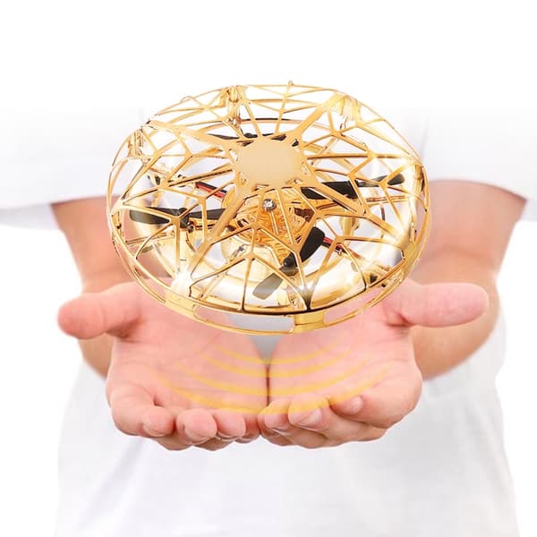 Flygande boll, mini boomerang-drönare, UFO-sensorflygplan (guld)