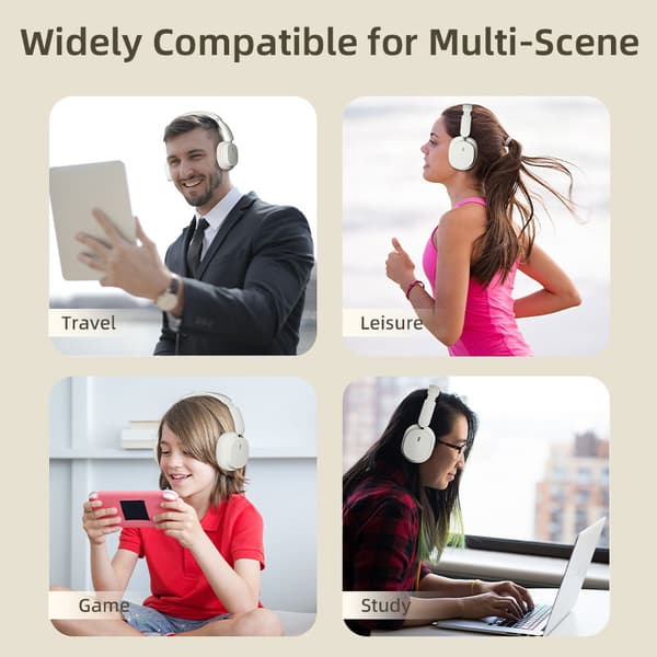 Bluetooth-hörlurar, Gamingheadset, Hi-Fi stereo/TF-kortplats (blå)