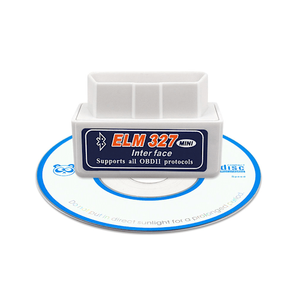 ELM327 V2.1 Bil OBD2 Mini Bluetooth Diagnostiskt Gränssnitt Scanner Detektor Verktyg vit