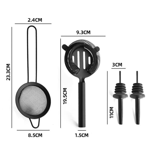 Cocktail Shaker 8 Delar Cocktail Shaker Set i Rostfritt Stål