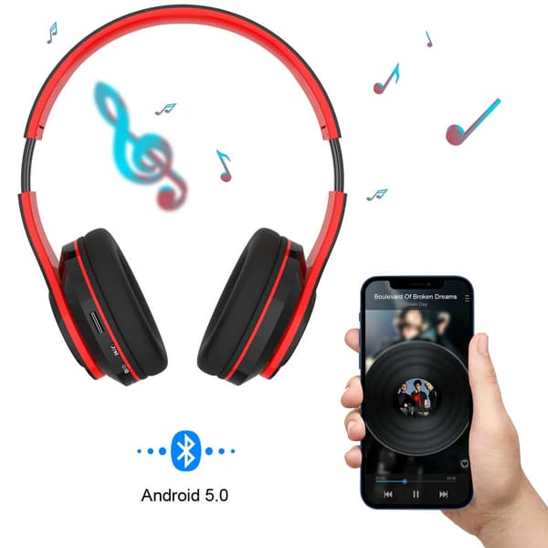Bluetooth True Wireless hovedtelefoner Foldbart Bluetooth headset Stereo mikrofon Genopladelige hovedtelefoner Multicolor