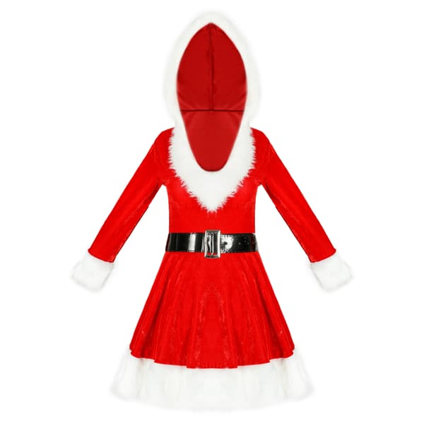 Jule-cosplaykostume til kvinder, til fest, jul og halloween - rød (M)
