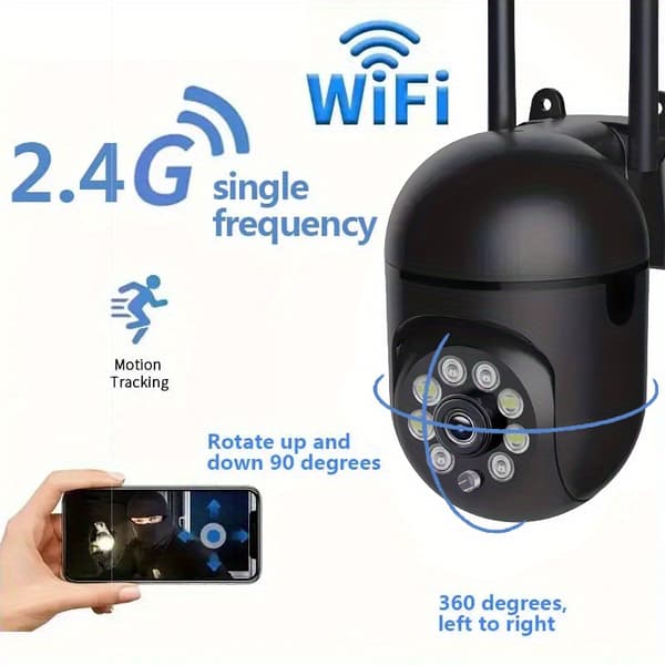 2.4G Overvåkningskamera Video WiFi Trådløst Sikkerhetskamera