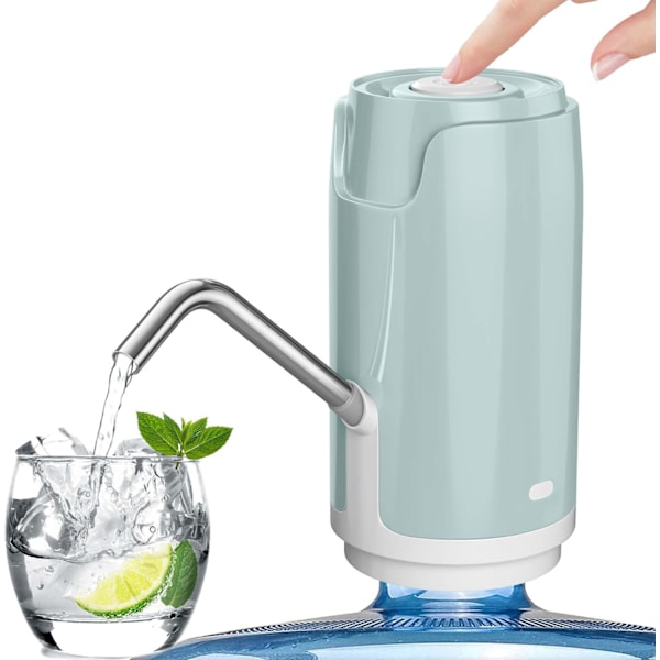 Automatisk vattenpump USB elektrisk vattendispenser 5 gallon flaska elektrisk vattenpump blå