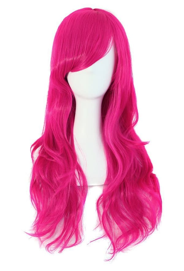 Peruk Anime lång lockig peruk 70CM (Peachblow)