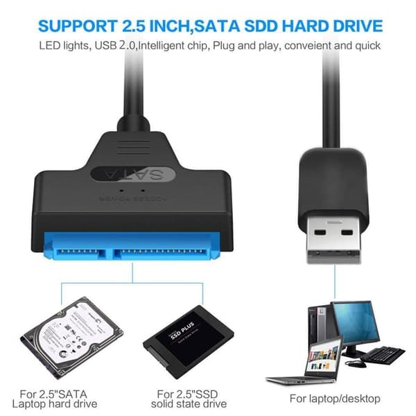 USB2.0 - SATA-muunnin, kiintolevyadapteri