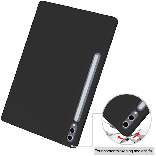 Fodral för Samsung Galaxy Tab S10 Ultra 14.6 Solid färg skyddsfodral grå