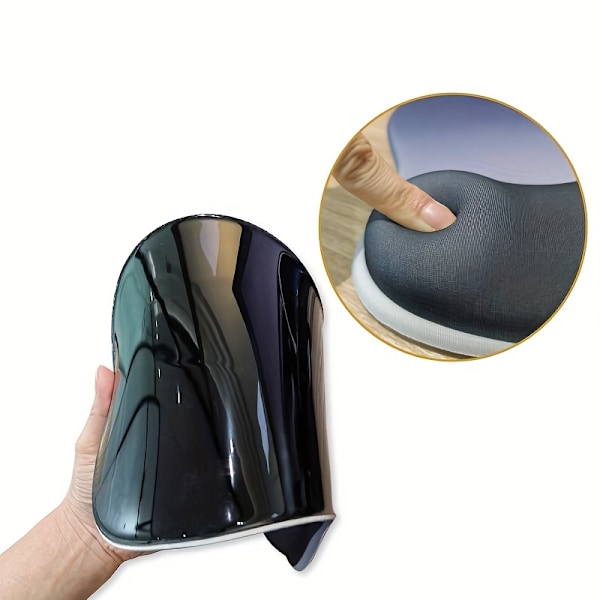 Halkfri musmatta med memory foam och gel-handledsstöd (svart)