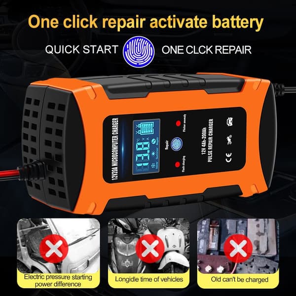 Smart batterilader 12V 20A med autoreparasjon, for blybatterier
