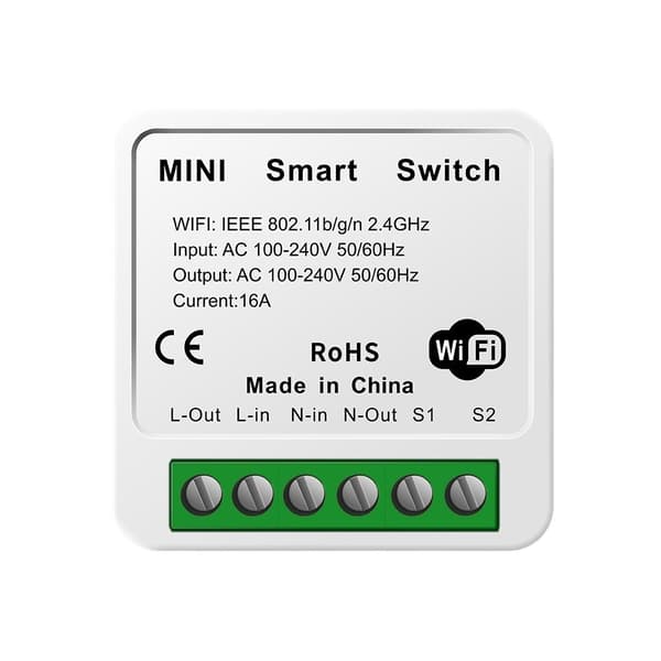 Intelligent switch WIFI kan fjernstyres via APP, timerfunktion (4 stk.)