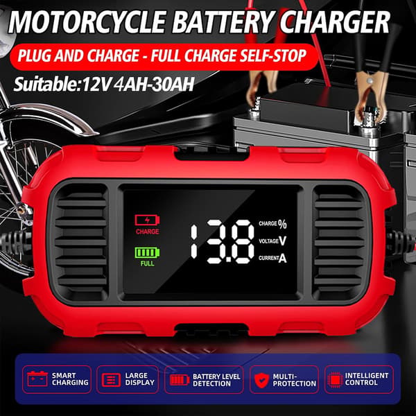 Smart batterioplader 12V2A autoreparation, til blysyre