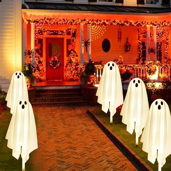 LED Ljusslingor, Utomhus Solcellsdriven Spöke Markbelysning Halloween Dekoration