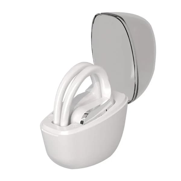 True Wireless Bluetooth Hörlurar S06 HD-samtal HiFi 5D stereo intelligent brusreducering Vit