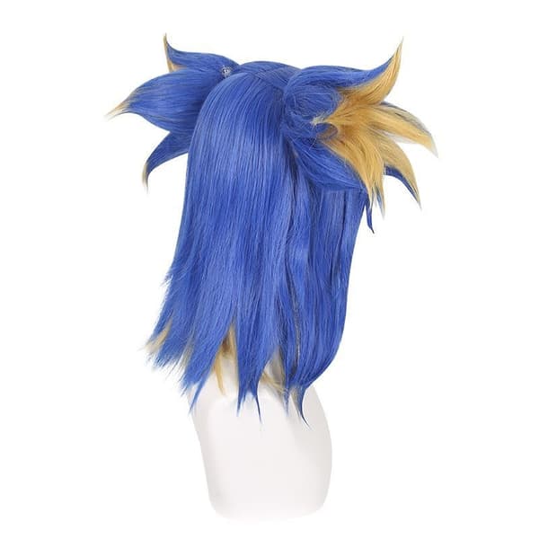 Peruk Anime Neon Cosplay Kort Peruk