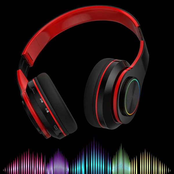 Bluetooth True Wireless Hörlurar Vikbart Bluetooth Headset Stereo Mikrofon Uppladdningsbara Hörlurar Flerfärgade