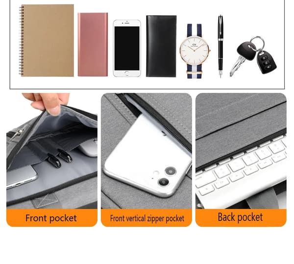 Laptop taske 15-tommer skuldertaske Beige