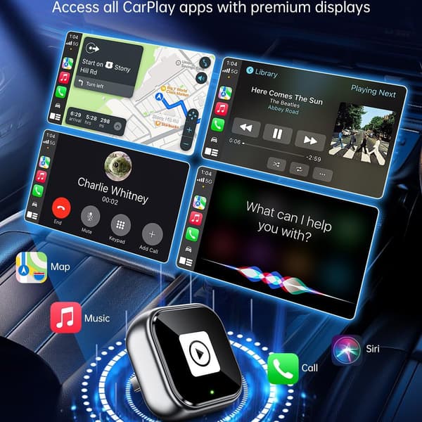 Trådlös CarPlay-adapter 2 i 1 för CarPlay och Android Auto-kompatibel