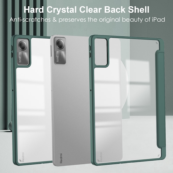 Skal för Xiaomi Redmi Pad Se 11 2023 Tpu skyddsfodral Mörkgrön