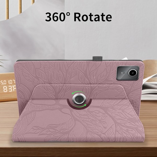 Fodral för Lenovo Tab M11 11 2024 TB330FU Trädmönster rosa