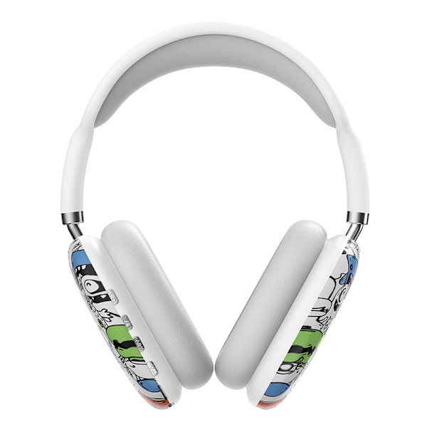 Hovedmonterede Bluetooth-hovedtelefoner hvide
