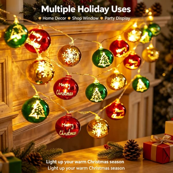 LED-valosarja, USB-jouluvalopallosarja (6 m, 40 LED)