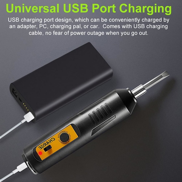 Kannettava sähköruuvimeisseli kotikäyttöön, USB-ladattava ruuvimeisseli, korjaustyökalu