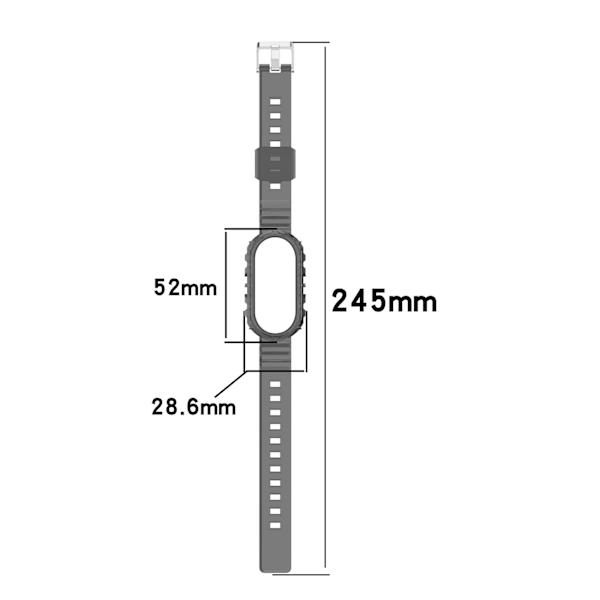 Passar Xiaomi Mi Band 8 Integrerat Transparent Armband Transparent Gul