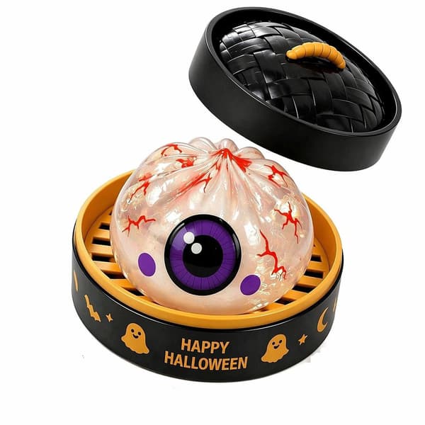 Dumpling Squishy Leksaker, Stressavlastande leksaker, Halloweenpresenter