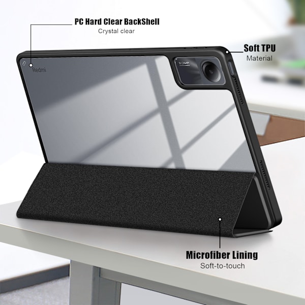 Skal för Xiaomi Redmi Pad Se 11 2023 akryl skyddsfodral (svart)