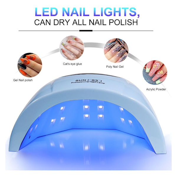 Sun S3 88W 2-i-1 UV LED-lampa För Torkning av Semi-Permanent Nagellack Och UV Gel rosa